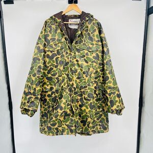 Weather-Rite Long Stormcoat Heritage Camo Waterproof Insulated Jacket PVC Men XL